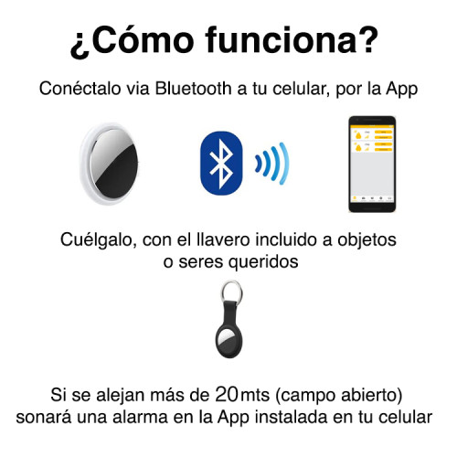 Localizador Bluetooth para llaves y objetos con sonido Localizador Bluetooth para llaves y objetos con sonido