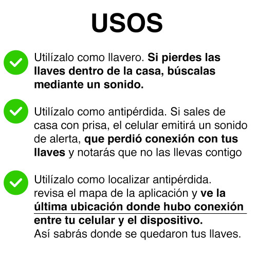 Localizador Bluetooth para llaves y objetos con sonido Localizador Bluetooth para llaves y objetos con sonido