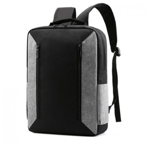 Mochila notebook 15" Puerto USB Negra con gris