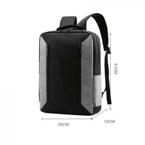 Mochila notebook 15" Puerto USB Negra con gris