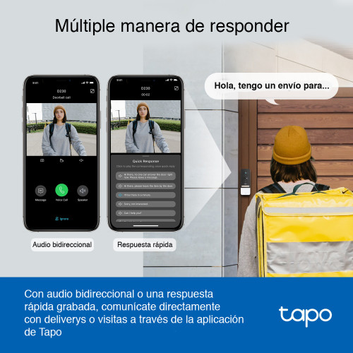 Timbre inalámbrico con cámara y audio 5mp 2K