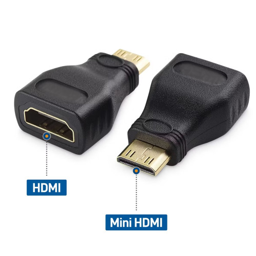Adaptador Mini HDMI macho a HDMI hembra 1080p Adaptador Mini HDMI macho a HDMI hembra 1080p