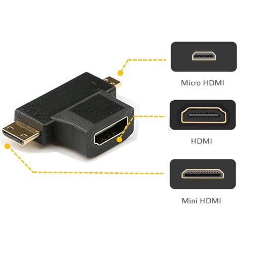 Adaptador Micro / Mini HDMI macho a HDMI hembra Adaptador Micro / Mini HDMI macho a HDMI hembra