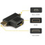 Adaptador Micro / Mini HDMI macho a HDMI hembra