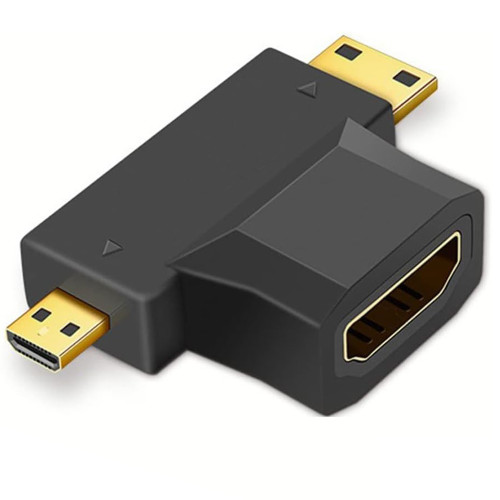 Adaptador Micro / Mini HDMI macho a HDMI hembra Adaptador Micro / Mini HDMI macho a HDMI hembra