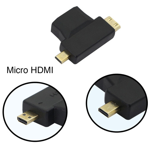 Adaptador Micro / Mini HDMI macho a HDMI hembra Adaptador Micro / Mini HDMI macho a HDMI hembra