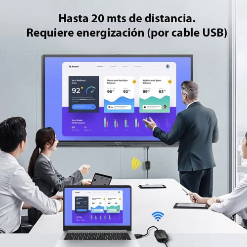 Adaptador HDMI inalámbrico full HD 20 mts