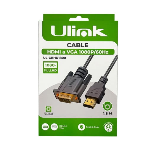 Cable HDMI a VGA 1080p 60Hz Ulink