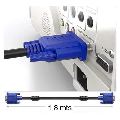 Cable VGA a VGA macho macho 1.8 metros Cable VGA a VGA macho macho 1.8 metros