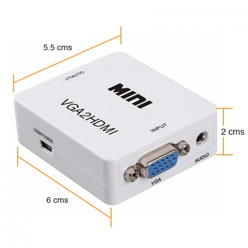 Adaptador Conversor VGA a HDMI 1080p con audio Adaptador Conversor VGA a HDMI 1080p con audio