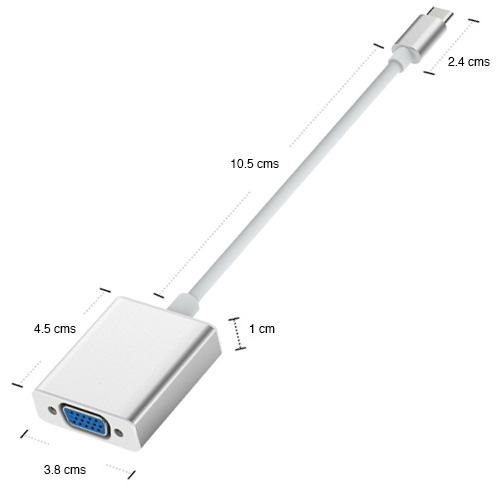 Adaptador USB C a VGA Macbook Retina Touch Bar 