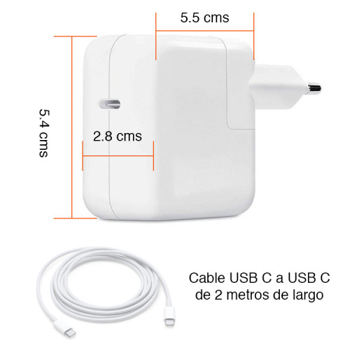 Cargador USB C 29W para Macbook iPhone iPad