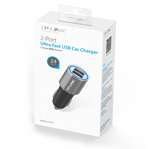 Cargador celular auto 2 USB 2.4A TP-Link CP220