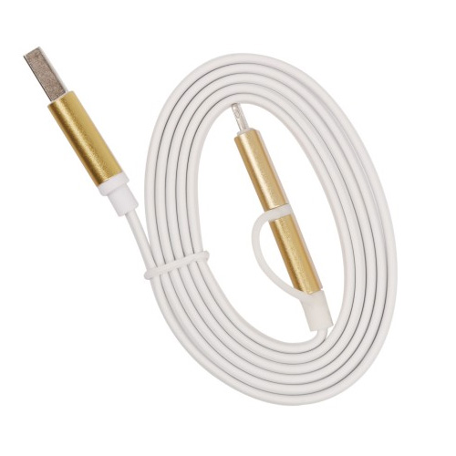 Cable USB iPhone 5 / 6 y Micro USB 2 en 1 Cable USB iPhone 5 / 6 y Micro USB 2 en 1
