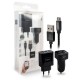 Kit 3 en 1 cargador auto pared Micro USB 