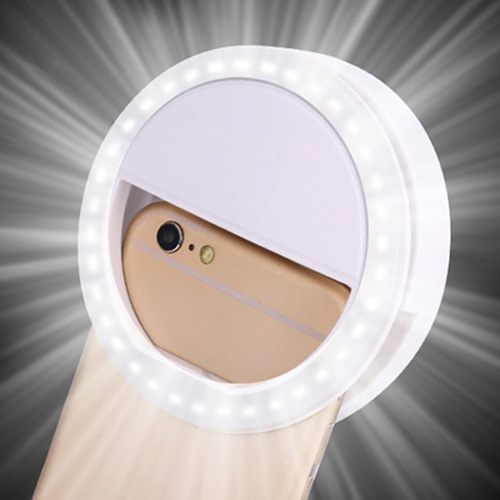 flash ring anillo luz led celular iphone android pila