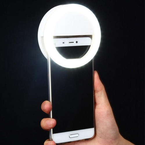 flash ring anillo luz led celular iphone android pila