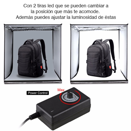 Mini Estudio fotográfico portátil 80 cms Led USB
