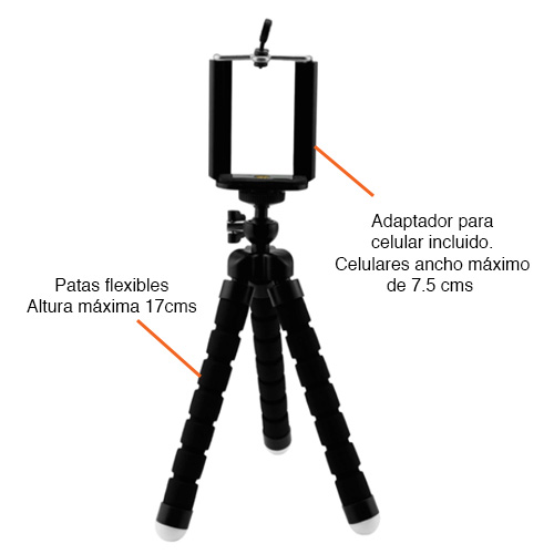 Mini trípode para celular cámara iPhone flexible