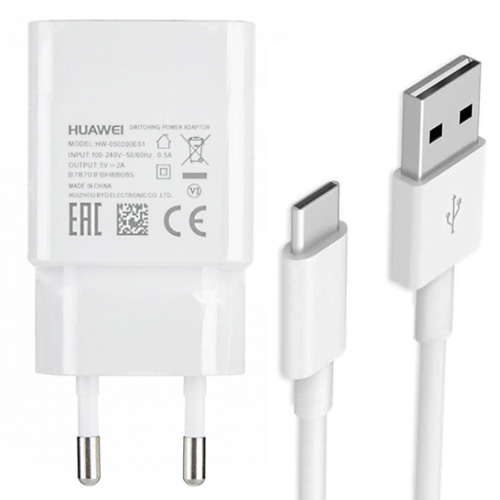Cargador USB Huawei 5V 2A + Cable USB C