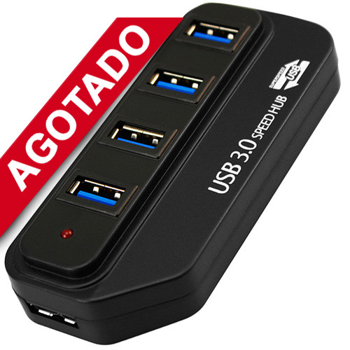 Hub USB 3.0 duplicador 4 puertos energizado