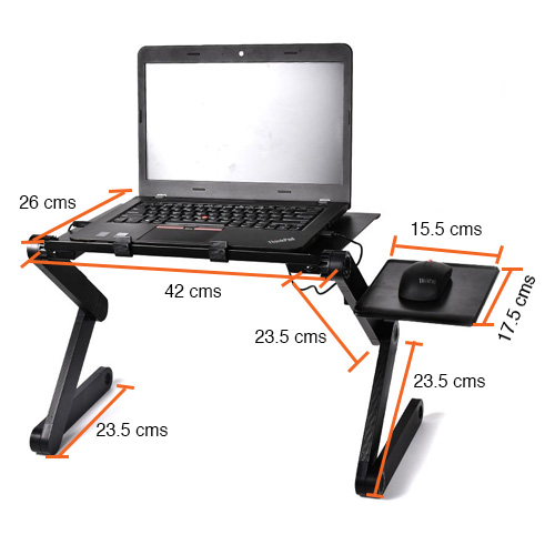 Mesa para Notebook cama plegable con ventilador
