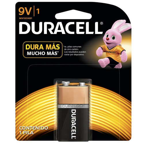 Batería Pila de 9V Duracell MN1604B1 Alcalina