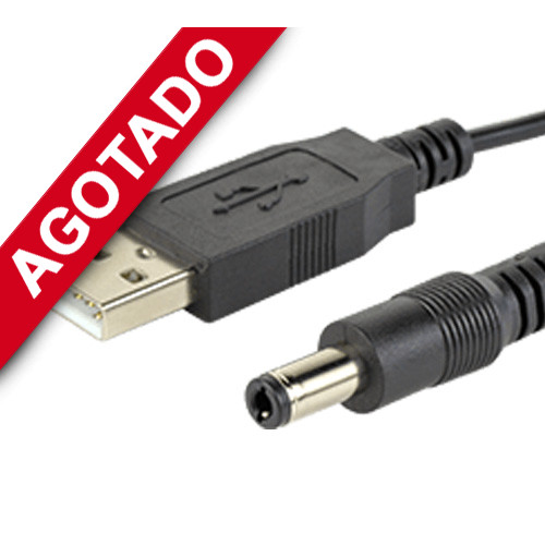 Cable USB para carga a plug de 2.5 mm x 5.5 mm 