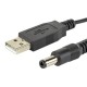 Cable USB para carga a plug de 2.5 mm x 5.5 mm 