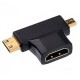 Adaptador Micro / Mini HDMI macho a HDMI hembra
