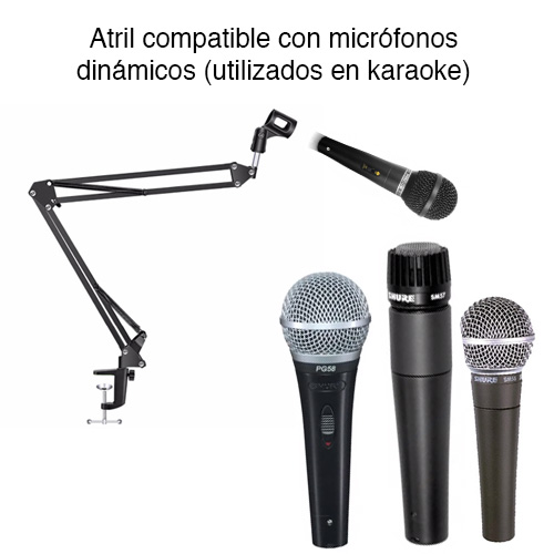 Atril soporte para micrófono ajustable mesa escritorio
