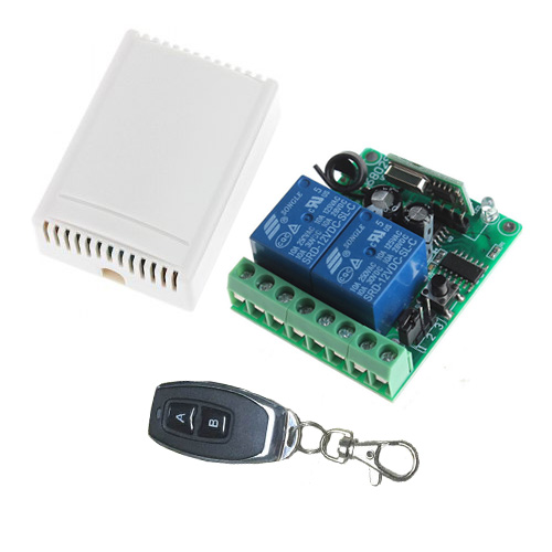 Interruptor inalámbrico 2 canales control remoto 220V Interruptor inalámbrico 2 canales control remoto 220V
