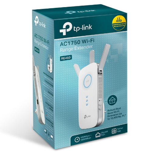 Repetidor Wifi Gigabit Dual Band 1750 Mbps RE450