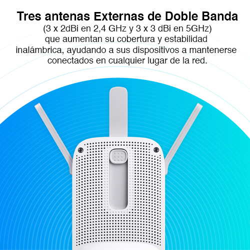 Repetidor Wifi Gigabit Dual Band 1750 Mbps RE450