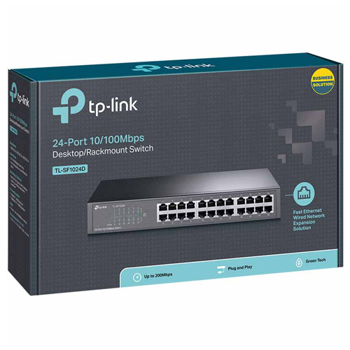 Switch de red 24 puertos RJ45 Lan TP-Link TL-SF1024D