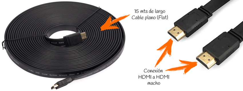 Cable HDMI a HDMI 15 metros