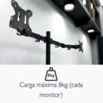 Soporte doble monitor 32 pulgadas escritorio - Imagen 3