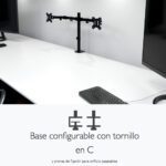 Soporte doble monitor 32 pulgadas escritorio - Imagen 5