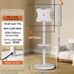 Soporte TV con ruedas vertical y horizontal blanco 42 pulgadas - Imagen 9