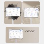 Soporte TV con ruedas vertical y horizontal blanco 42 pulgadas - Imagen 8