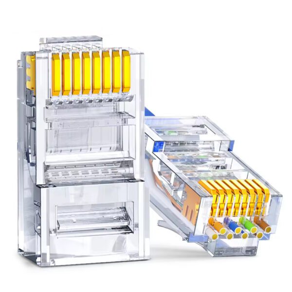 Conector RJ45 Pass Through — Fácil armado de cables