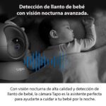 Cámara de seguridad Wifi 2K IA Llanto bebé - Imagen 5