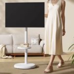 Soporte TV con ruedas vertical y horizontal blanco 42 pulgadas ARM - Imagen 2