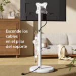 Soporte TV con ruedas vertical y horizontal blanco 42 pulgadas ARM - Imagen 4