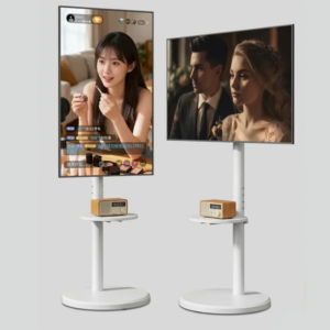 Soporte TV con ruedas vertical y horizontal blanco 42 pulgadas + ARMADO Santiago