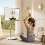 Pedestal TV blanco vertical y horizontal 10 a 42 pulgadas, ARMADO - Imagen 4