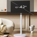 Pedestal TV blanco vertical y horizontal 10 a 42 pulgadas, ARMADO - Imagen 5