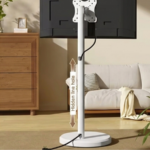 Pedestal TV blanco vertical y horizontal 10 a 42 pulgadas, ARMADO - Imagen 6