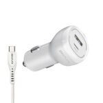 Cargador de auto QC+PD20W c/cable USB C color blanco / BL-CHCR20W