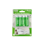 Pilas Recargables AA USB-C 1,5V 3400 mWh - Pack 4 (UL-BAT2A4) - Imagen 3